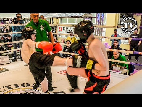 Young kids K-1 kickboxing I Nak Muay Fight League