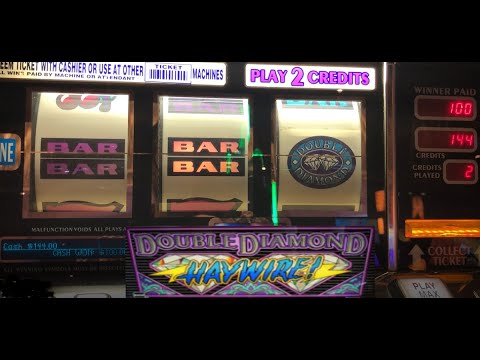 CLASSIC OLD SCHOOL CASINO SLOTS: DOUBLE DIAMOND HAYWIRE SLOT PLAY! NICE WINS! MULTIPLE HAYWIRES!
