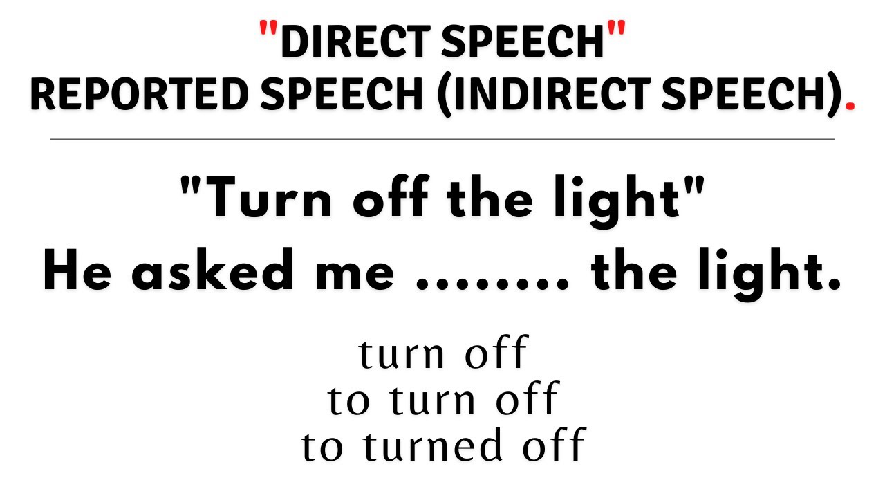 Reported Speech Exercise