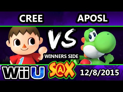 S@X 127 - Cree (Villager) Vs. VGBC | Aposl (Yoshi) SSB4 Tournament - Smash Wii U - Smash 4