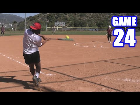 GABE HOMERS OFF A PITCH THROWN AT HIS HEAD! | On-Season Softball Series | Game 24
