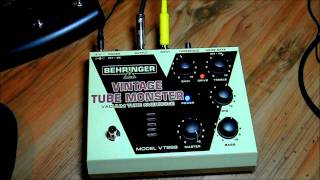 Video thumbnail for Behringer Vintage Tube Monster (VT999) Overdrive/Distortion Demo by Mikey Vaccaro