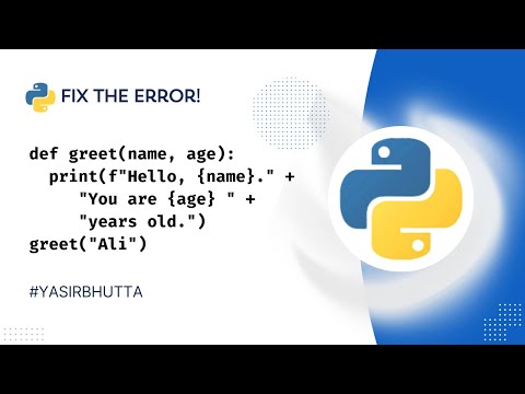 Python Function Quiz 74 Fix The Typeerror In Arguments A Coding Challenge Python For Beginners