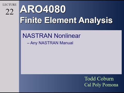 Finite Element Analysis: L-19 NASTRAN Nonlinear FEA (Large Displacement & Geometric Nonlinear)