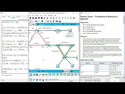 12.5.13 Packet Tracer - Troubleshoot Enterprise Networks