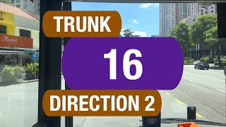 SBS Transit Trunk 16 (Direction 2) | Bus Service Route Visual