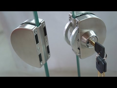 glass door lock production process and installation