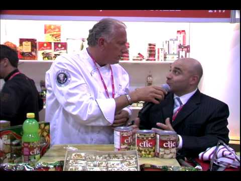 Clic corp at the Fancy food show with Chef Guy Mitchell of " Tour of the Shore "