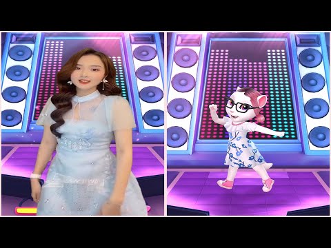 Imitate Angela To  Dancer Baby Face - My Talking Angela 2 Real Life