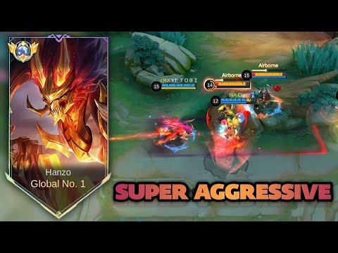 TOP GLOBAL HANZO MOST AGGRESSIVE GAMEPLAY EVER! (SOLO RANK!) | TOBI  MLBB
