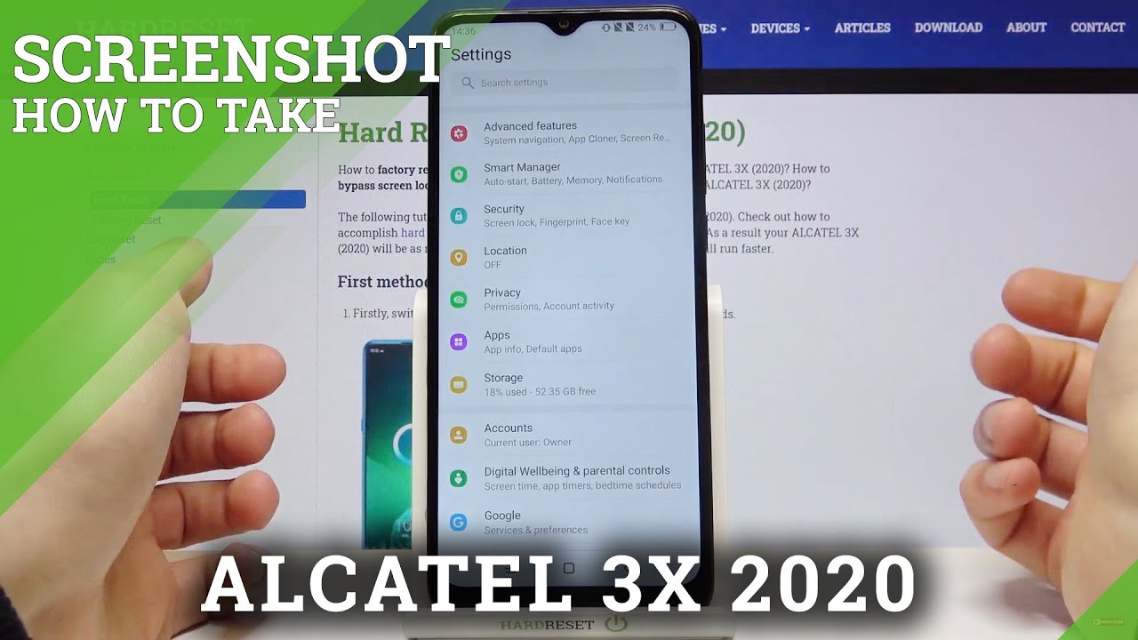How to Take a Screenshot in ALCATEL 3X (2020)