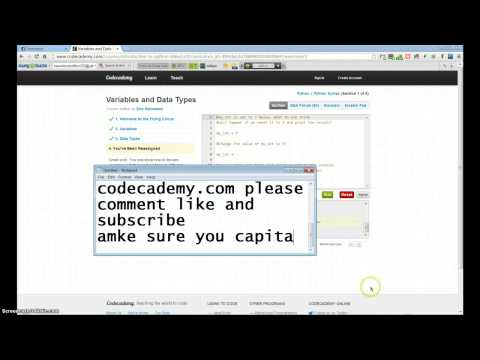 Codecademy Walkthrough Python 1