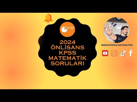 2024 ÖNLİSANS KPSS I MATEMATİK ÇÖZÜMLERİ I TAMAMI ÇÖZÜLDÜ ! #kpssönlisans #kpssmatematik #kpss