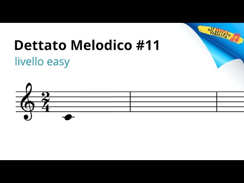 Dettato Melodico N°11 EASY: esercizio facile di dettato con RISOLUZIONE GUIDATA