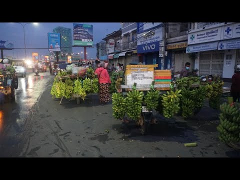 Amazing Morning Vegetable Market @Chhbar Ampov Bridge - Walk Around Vegetable Food Market in Morning