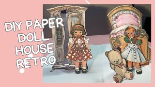 diy paper house for a vintage doll❤️