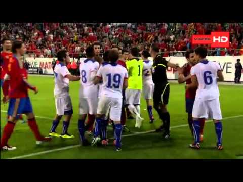 Spain vs Chile game fight!