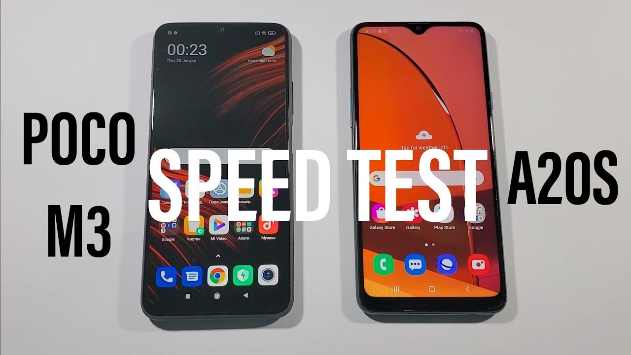 Xiaomi Poco M3 vs Samsung A20S Comparison Speed Test