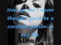 Lily Allen - He Wasn't There lyrics on screen