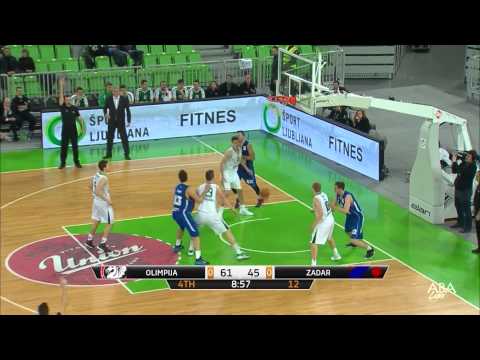 Union Olimpija - Zadar 82:60 (20. krog, Liga ABA, 1.2.2015) - Highlights