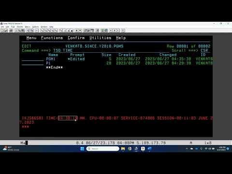 Mainframe tips - TSO time #Shorts Shorts #Mainframe @venkatsince2010