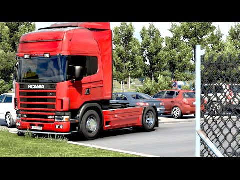 ETS 2 - Scania 114L Transporting Forklifts from Montpellier