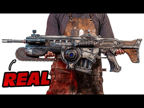 Making a REAL Lancer with WORKING Chainsaw - Gears of War Build