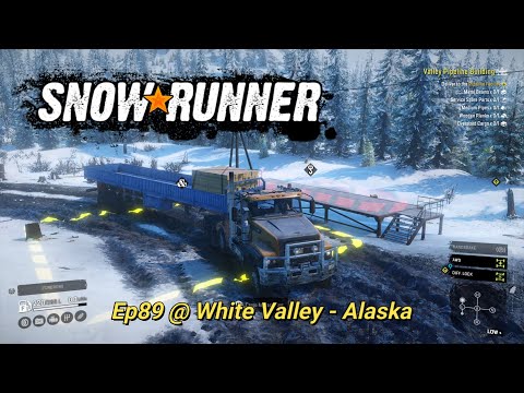 Ep89 - Valley Pipeline Building | White Valley - Alaska | Snowrunner | Xbox One X