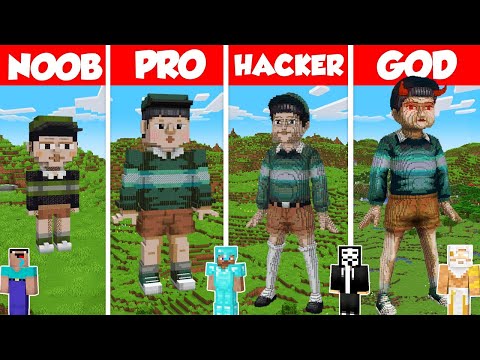 Squid Game Cheol-su Doll Build Battle Challenge - Noob vs Pro vs Hacker vs God - Minecraft Animation