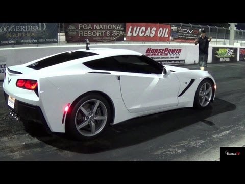 1st Public 2014 C7 Corvette 7 Speed Manual 1/4 mile Drag Race - Road Test TV TV ®