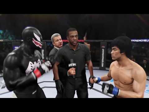 Venom vs. Bruce Lee (EA Sports UFC 2) - CPU vs. CPU - Crazy UFC 👊🤪