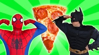 BATMAN & SPIDERMAN Order Pizza