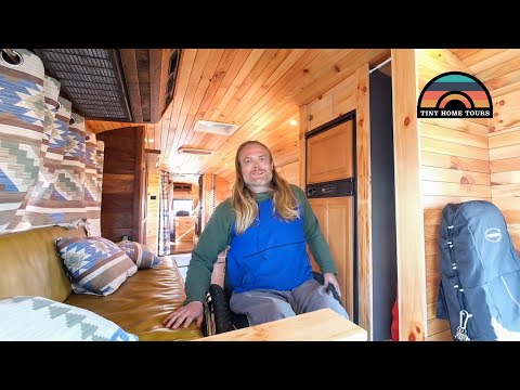 His Wheelchair Accessible DIY School Bus Tiny House