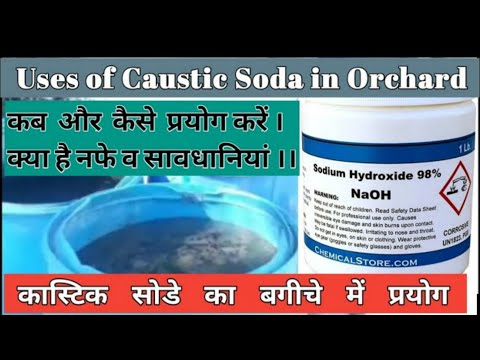 Horticultural use of caustic soda