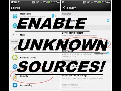 How to enable Unknown Sources easily (2017)