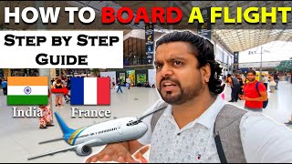 How to travel in flight for the 1st time | Check-in, luggage, security & full process | France Ep1