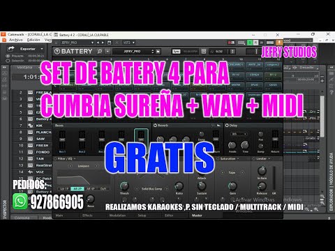 SET DE BATERY 4 CUMBIA SUREÑA WAVS + MIDI GRATIS arma TU PECUSIÓN AL INSTANTE