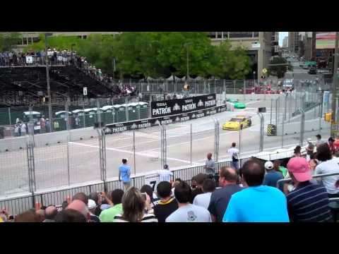 Baltimore Grand Prix ALMS 2011 First Lap First 2 cars Miss Turn One