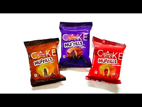 3 Britannia muffills cake review/ Strawberry,Choco and double choco flavours || #unbelievecrafts