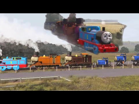 TOMY THOMAS - SKELLINGTON - DIESEL SPIDER - REVERSE RIDE! - TRAINZ RAILROAD SIMULATOR
