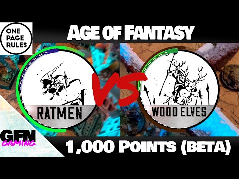 OnePageRules - Age of Fantasy - Ratmen VS Wood Elves - 1,000 pts