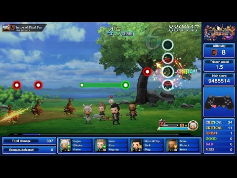 Theatrhythm Final Bar Line - Main Theme of FFV - Ultimate Perfect Chain