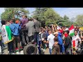 Synshar Lyngdoh Thabah (UDP winner) and supporters move out on May 13