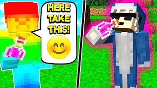 RAINBOW STEVE MADE ME A CUSTOM POWER POTION IN MINECRAFT!
