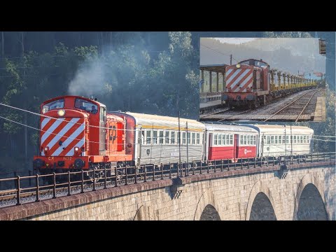 CP 1432, 1429, EE 1431 com Carris, Alsthom 1903 com o cimento de Godim