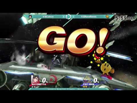 SOS28 Losers Quarters - V3|Cybrus (Bayonetta) vs V3|RaveRemix (Pac-Man)