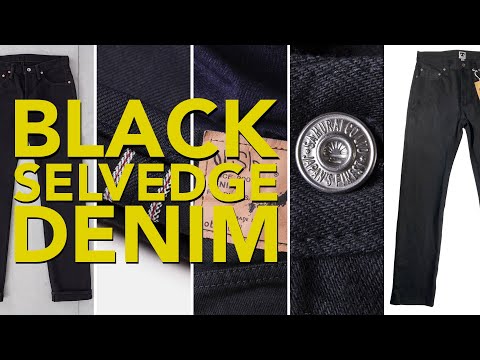 5 Black SELVEDGE DENIM Jeans