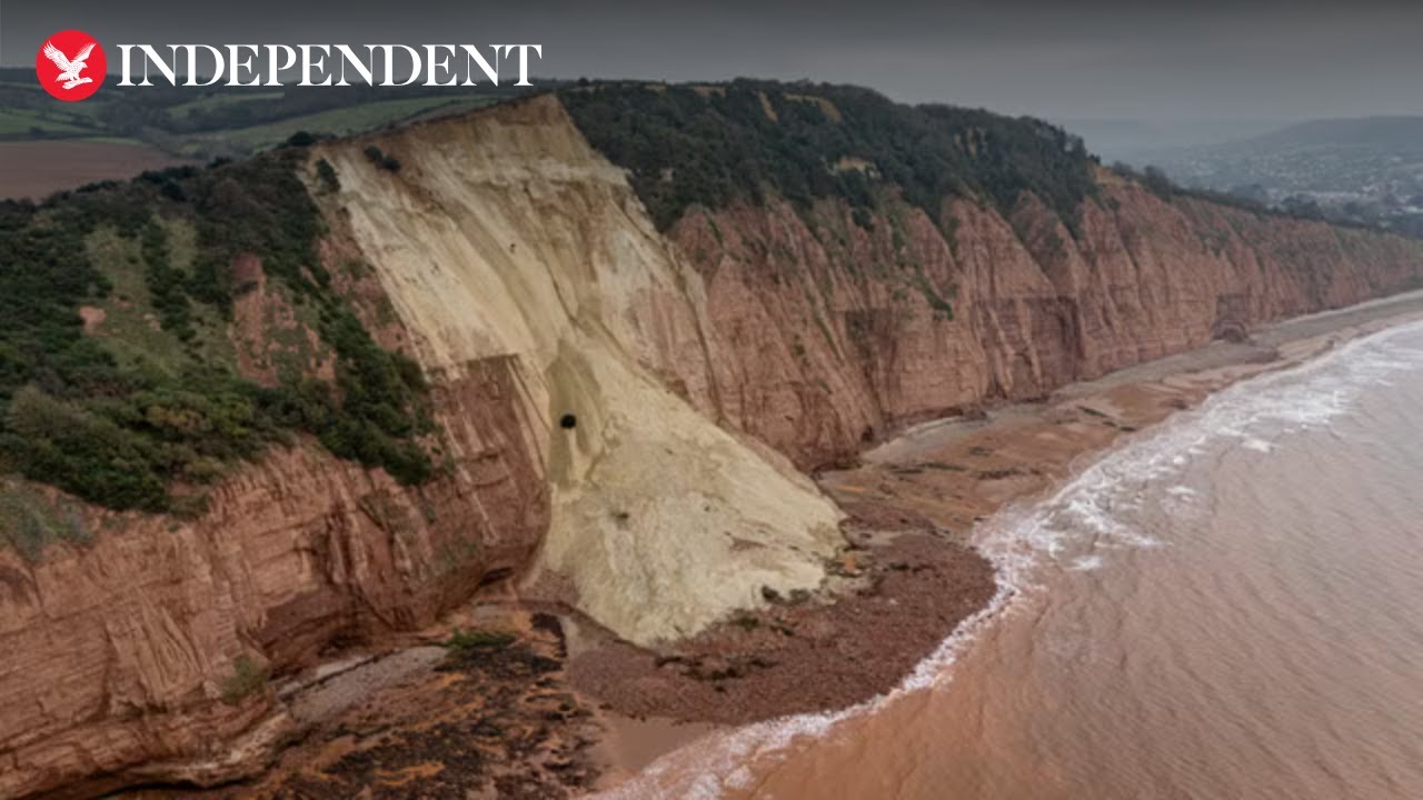 Cottage left teetering on the brink of 400ft drop after Jurassic Coast cliff fall
