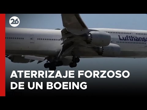 This is how the emergency landing of a Lufthansa Boeing plane was captured live.