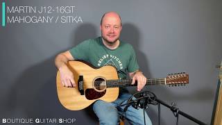 Video thumbnail for Martin J12-16GT 12-String at Boutique Guitar Shop by Boutique Guitar Shop
